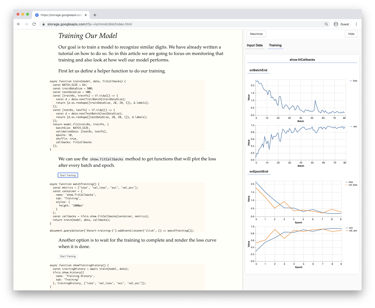 Tensorflow.js Crash-Course