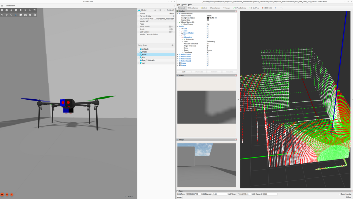 ArduPilot simulation with multiple sensors