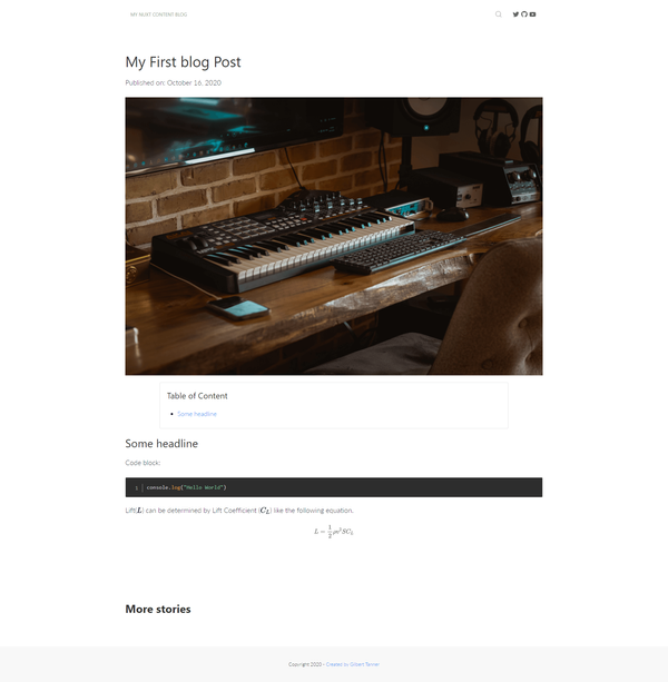 Blogging page